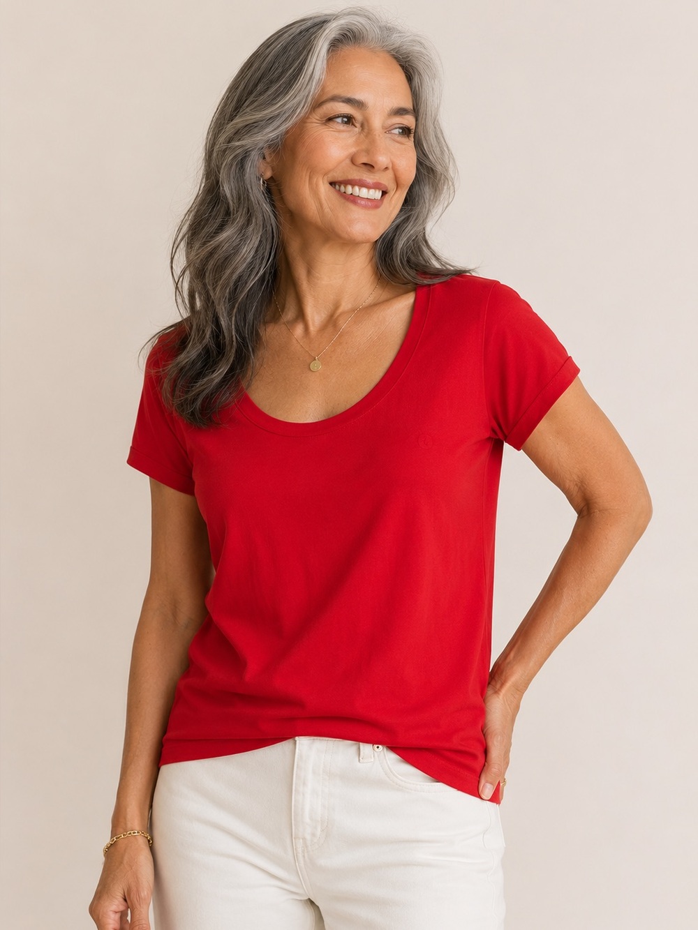 NWT Preswick & Moore Classic Scoop Neck Tee – Size L